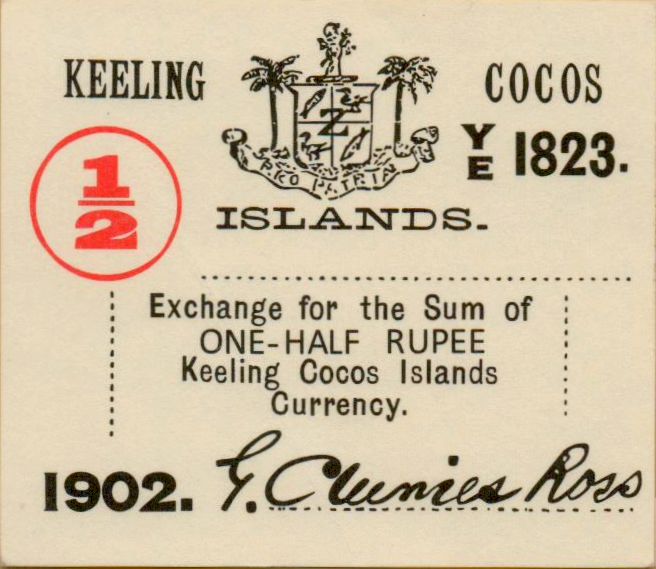 Keeling Cococs Islands ½ 1902 UNC- PS-125